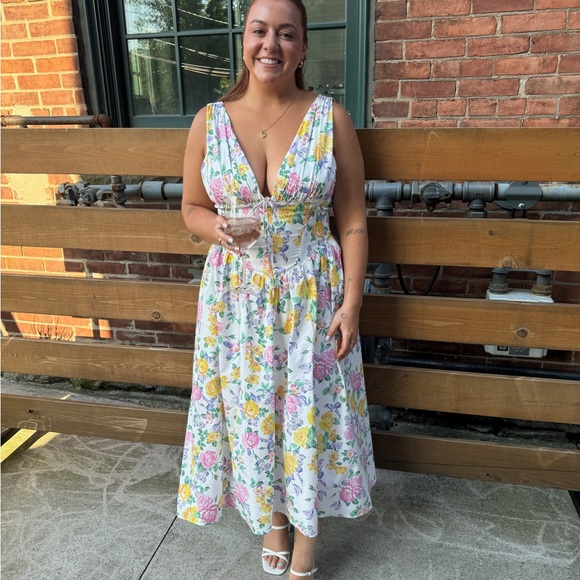 House of CB Multicolor Floral Midi Dress - Picture 5 of 5